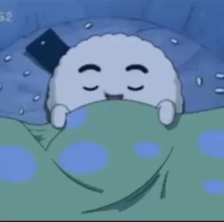 🍙 f86a3e6c 睡觉, 卡通, 可爱, 睡前, 饭团, 饭团 telegram sticker