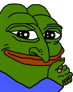 🥸 0b796cea Pepe the Frog Pepe Żaba, Mem, Żaba, Zadowolony, Mem internetowy, Postać telegram sticker
