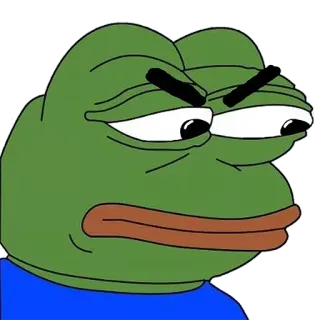 🤨 2b055779 Pepe the Frog pepe żaba, żaba, mem, emotikon, zły telegram sticker