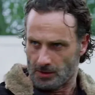 😠 92e9ebb1 Rick Grimes The Walking Dead Rick Grimes, The Walking Dead, TV Show, Andrew Lincoln, character portrait, AMC telegram sticker