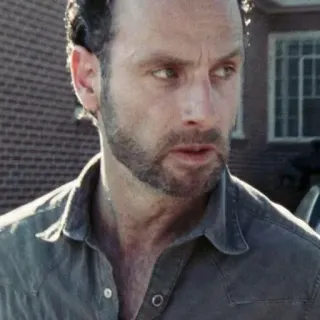 😒 b3d55bd9 Rick Grimes The Walking Dead rick grimes, the walking dead, zombie, apocalypse, tv show telegram sticker