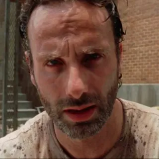 😳 bd10e8f2 Rick Grimes The Walking Dead rick grimes, the walking dead, zombie, apocalypse, AMC telegram sticker