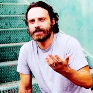 👌 f2590d7d Rick Grimes The Walking Dead rick grimes, the walking dead, tv show, character, andrew lincoln telegram sticker