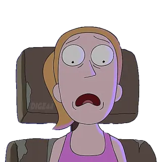 😲 67ca9ff6 Summer Smith Rick and Morty rick and morty, summer smith, cartoon, animation telegram sticker