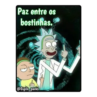 😂 9c68d280 Rick Sanchez Rick and Morty Paz entre os bostinhas. Rick and Morty, Kartun, Menyinggung, Animasi dewasa, Jari tengah whatsapp sticker