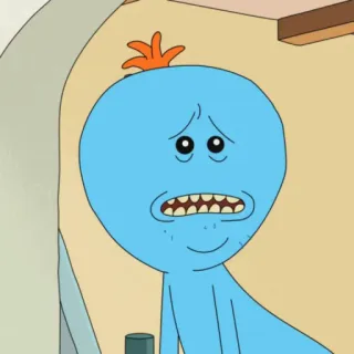 🛸 29f64756 Mr. Meeseeks Rick and Morty 만화, 애니메이션, SF, 코미디, 성인 애니메이션, TV 프로그램 telegram sticker
