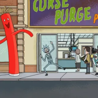 🛸 48a5d069 Rick Sanchez Rick and Morty CURSE PURGE PLUS 만화, 웃긴, 성인 애니메이션, 릭 앤 모티 telegram sticker