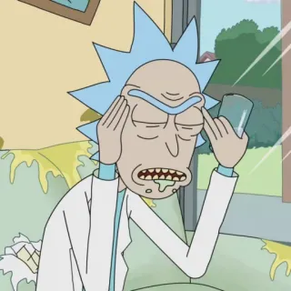 🛸 9fc133dd Rick Sanchez Rick and Morty 릭 앤 모티, adult swim, 만화, 릭 산체스 telegram sticker
