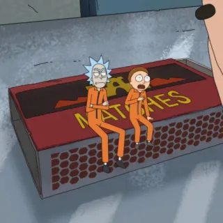 🛸 bd8b78d2 Rick Sanchez Rick and Morty MATCHES 릭 앤 모티, 만화, adult swim, 성냥 telegram sticker