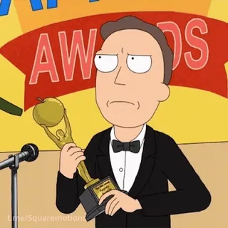 🏆 024911cc Jerry Smith Rick and Morty rick et morty, jerry smith, récompenses, animation, drôle, adult swim whatsapp sticker