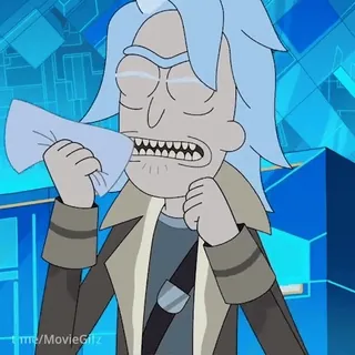 😢 b249bc21 Rick Sanchez Rick and Morty rick et morty, dessin animé, rick, pleurer, triste, personnage whatsapp sticker