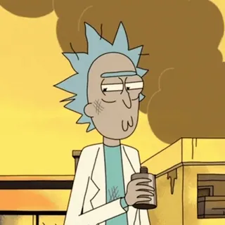 🥃 cfcafdae Rick Sanchez Rick and Morty rick et morty, rick sanchez, dessin animé, drôle, animation adulte whatsapp sticker