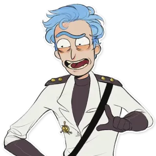 😁 51c14a25 Rick Sanchez Rick and Morty Rick, Rick et Morty, Dessin animé, Science-fiction, Animation adulte telegram sticker