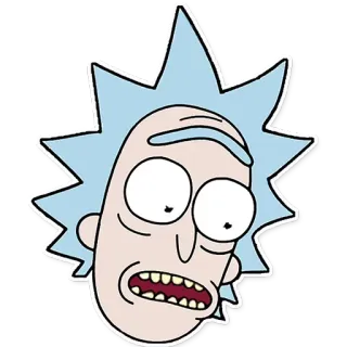 😨 93ec5d40 Rick Sanchez Rick and Morty rick et morty, rick, dessin animé, adult swim, série animée, science-fiction, drôle telegram sticker
