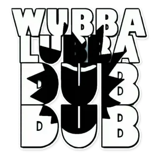 📜 ac0ada65 WUBBA LUBBA DUB DUB wubba lubba dub dub, drôle, autocollant, rick et morty, phrase culte telegram sticker