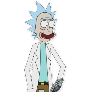 🙂 fbf80325 Rick Sanchez Rick and Morty Rick et Morty, Rick Sanchez, dessin animé, science, scientifique, drôle telegram sticker