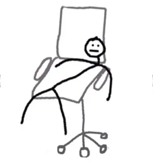 🥱 c81bb558 manusia stik, kursi, duduk, kartun, kantor, relaksasi telegram sticker