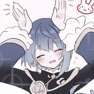 🕸 baae0ff5 Anime, Kelinci, Lucu, Gadis, Kartun whatsapp sticker