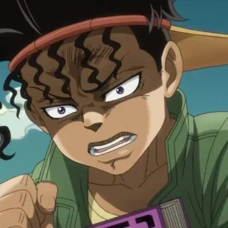 💚 b2027019 Koichi Hirose JoJo's Bizarre Adventure Anime, Wütend, Charakter, Jojo, Koichi Hirose, Manga telegram sticker