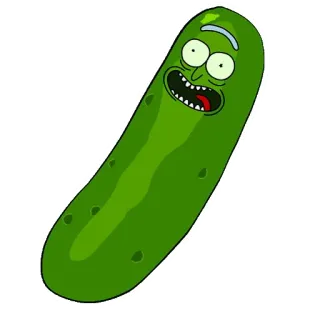 🥒 6ad8aaf1 Pickle Rick Rick and Morty Pickle Rick, Rick and Morty, Cartoon, Gurke, lustig, animiert telegram sticker