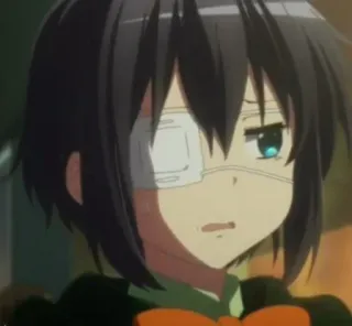 😒 2db3abd3 Rikka Takanashi Love, Chunibyo & Other Delusions! anime, girl, chunibyo, rikka takanashi, eye patch telegram sticker