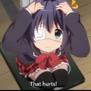 🥺 3b464fc7 That hurts! anime, cute, girl, pain, cartoon, injury telegram sticker