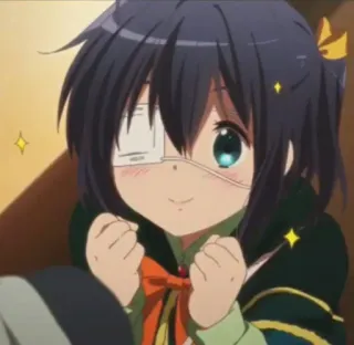 😊 4b8faf57 anime, character, girl, cute, one eye, fantasy, bandage telegram sticker