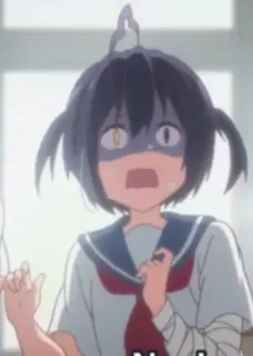 😱 59f0de6b No anime, girl, surprised, shocked, exclamation telegram sticker