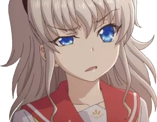 🤨 37f893fb Nao Tomori Charlotte Anime, Ragazza, Carina, Nao Tomori, Charlotte, Arrabbiata whatsapp sticker