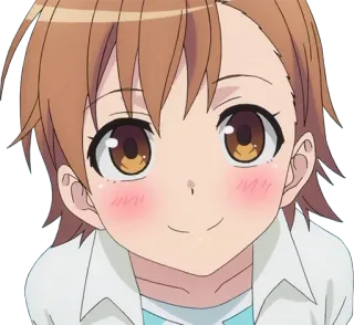 ☺️ be589eb4 Misaka Mikoto A Certain Scientific Railgun Anime, Ragazza, Sorriso, Carino, Personaggio whatsapp sticker