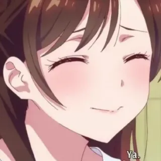 😊 f27a41b9 Ya. anime, ragazza, sorridente, personaggio, carina whatsapp sticker