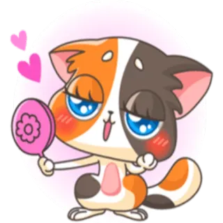 😍 4d53231f кот, милый, стикер, животное, каваи, мультфильм whatsapp sticker
