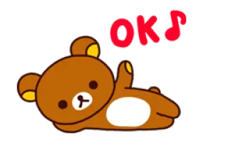 👌 0233a1e0 OK ours, ok, mignon, dessin animé telegram sticker