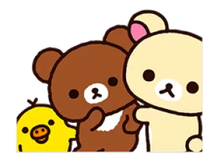 🐻 39873dc8 Rilakkuma Rilakkuma, Korilakkuma, Kiiroitori, ours, canard, mignon telegram sticker