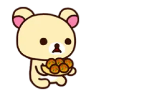 🥓 675ebfc2 Rilakkuma mignon, kawaii, ours, Rilakkuma, nourriture telegram sticker