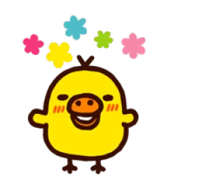 😚 9daa8d59 mignon, poulet, canard, kawaii, dessin animé, animal telegram sticker