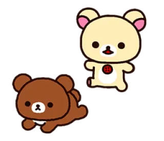 🐻 bf21d05e Rilakkuma, Korilakkuma, ours, mignon, kawaii, personnage telegram sticker