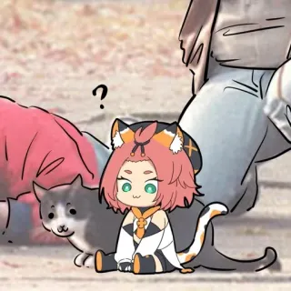 💭 7387ea5f ? แมว, สัตว์, เครื่องหมายคำถาม, น่ารัก, จิบิ, มังงะ, ลูกแมว telegram sticker