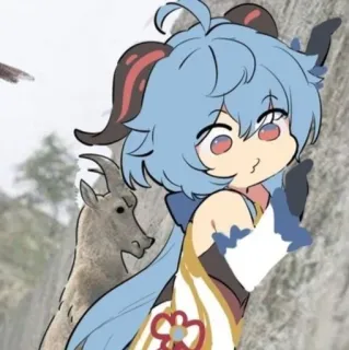 💭 7c5db992 Ganyu Genshin Impact อนิเมะ, เกม, ตัวละคร, จิบิ, Genshin Impact, Ganyu telegram sticker