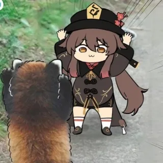 💭 b87eae84 Hu Tao Genshin Impact Hu Tao, Genshin Impact, อนิเมะ, จิบิ, ตัวละครวิดีโอเกม, แพนด้าแดง telegram sticker