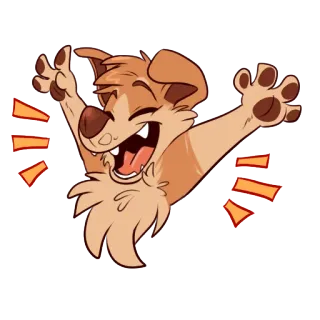 😁 07e28e41 Hund, glücklich, aufgeregt, fell, fröhlich whatsapp sticker