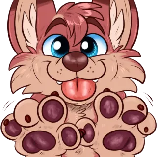 🐾 0c4eec1b Furry, Cartoon, Hund, Tier, Süß whatsapp sticker
