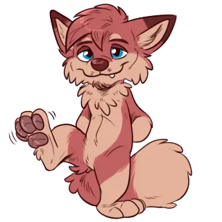 🐾 25bee89f Fellwesen, Cartoon, Hund, Anthropomorph, Charakter whatsapp sticker