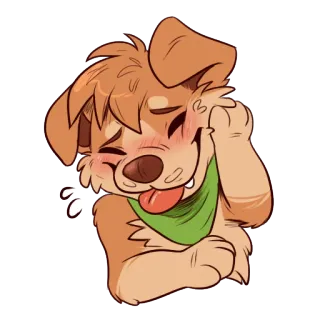 ☺️ d3eeb9fd Hund, süß, fell, Tier, Haustier, Cartoon whatsapp sticker