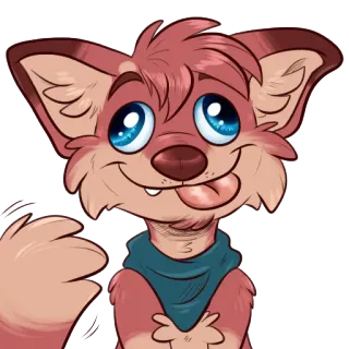 😋 da3b9bbe Cartoon, Tier, Niedlich, Fröhlich, Hund, Fell whatsapp sticker