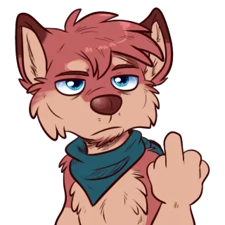 😤 daf1f19a Cartoon, Stinkefinger, Beleidigend, Fellwesen, Tier, Unverschämt whatsapp sticker