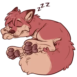 😴 f3beb44c zzz schlafend, fuchs, cartoon, tier, süß, zzz whatsapp sticker