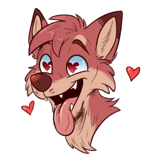😍 f9861038 Hund, Liebe, Tier, süß, Cartoon, fell whatsapp sticker