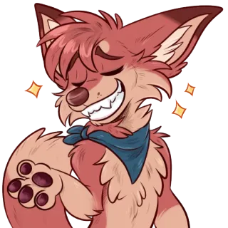 😌 aed160f5 Furry, Animal, Renard, Chien, Canidé telegram sticker