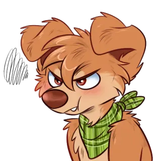 😤 de275297 animal, dessin animé, chien, en colère, expression telegram sticker